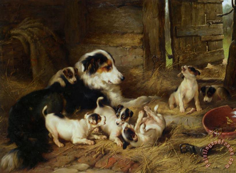 Walter Hunt The Foster Mother Art Painting