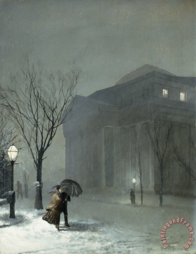 Albany In The Snow painting - Walter Launt Palmer Albany In The Snow Art Print