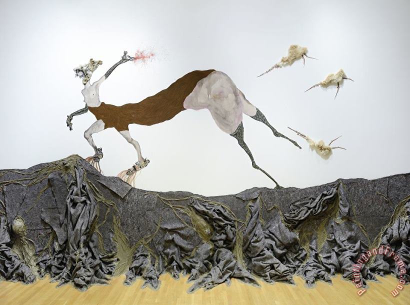 Wangechi Mutu Once Upon a Time She Said, I'm Not Afraid And Her Enemies Began to Fear Her The End, 2013 Art Painting