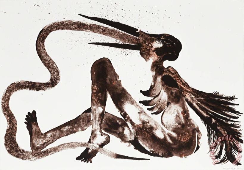Wangechi Mutu Snake Eater, 2014 Art Painting