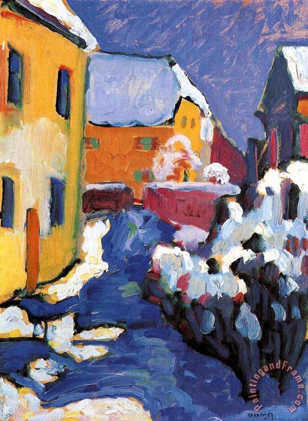 Wassily Kandinsky Cemetery And Vicarage in Kochel 1909 Art Painting