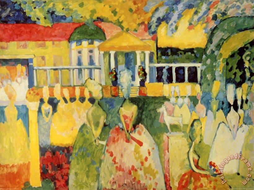 Wassily Kandinsky Dame in Krinolinen Art Painting