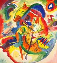 Wassily Kandinsky Entwurf Zu 'improvisation Mit Rot Blauem Ring', 1913