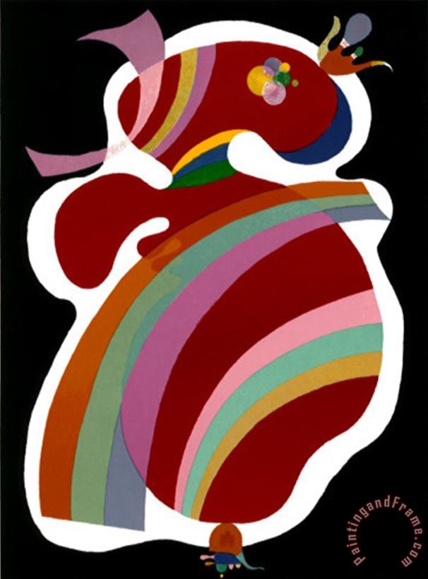 La Forme Rouge 1938 painting - Wassily Kandinsky La Forme Rouge 1938 Art Print