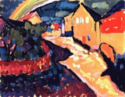 Wassily Kandinsky Murnau with Rainbow 1909