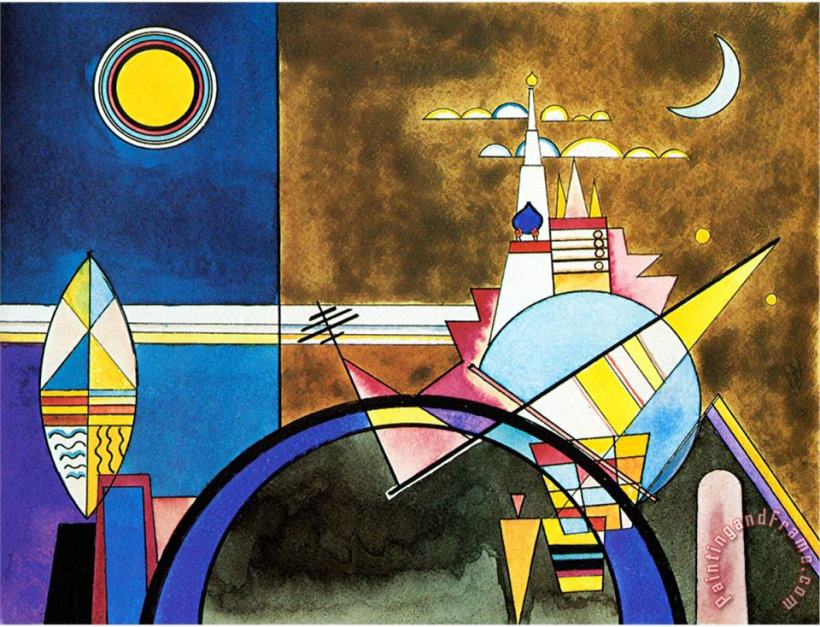 Picture Xvi The Great Gate of Kiev Stage Set for Mussorgsky S Pictures at an Exhibition in 1928 painting - Wassily Kandinsky Picture Xvi The Great Gate of Kiev Stage Set for Mussorgsky S Pictures at an Exhibition in 1928 Art Print