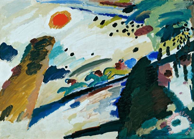 Wassily Kandinsky Romantic Landscape Art Painting
