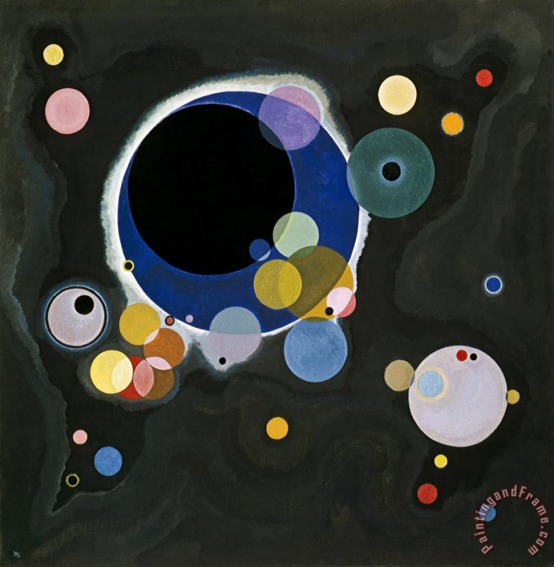 Several Circles (einige Kreise) painting - Wassily Kandinsky Several Circles (einige Kreise) Art Print