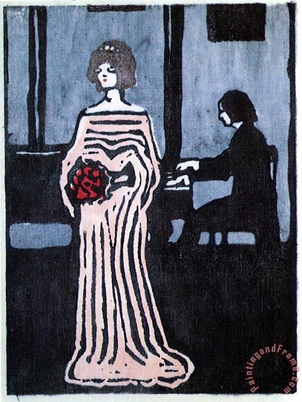 The Singer 1903 painting - Wassily Kandinsky The Singer 1903 Art Print