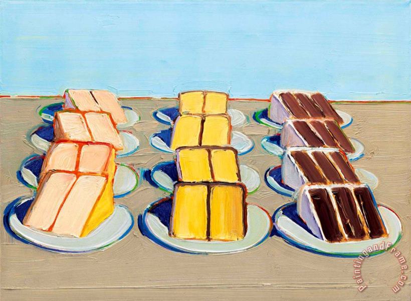 Wayne Thiebaud Cake Rows, 1962 Art Print