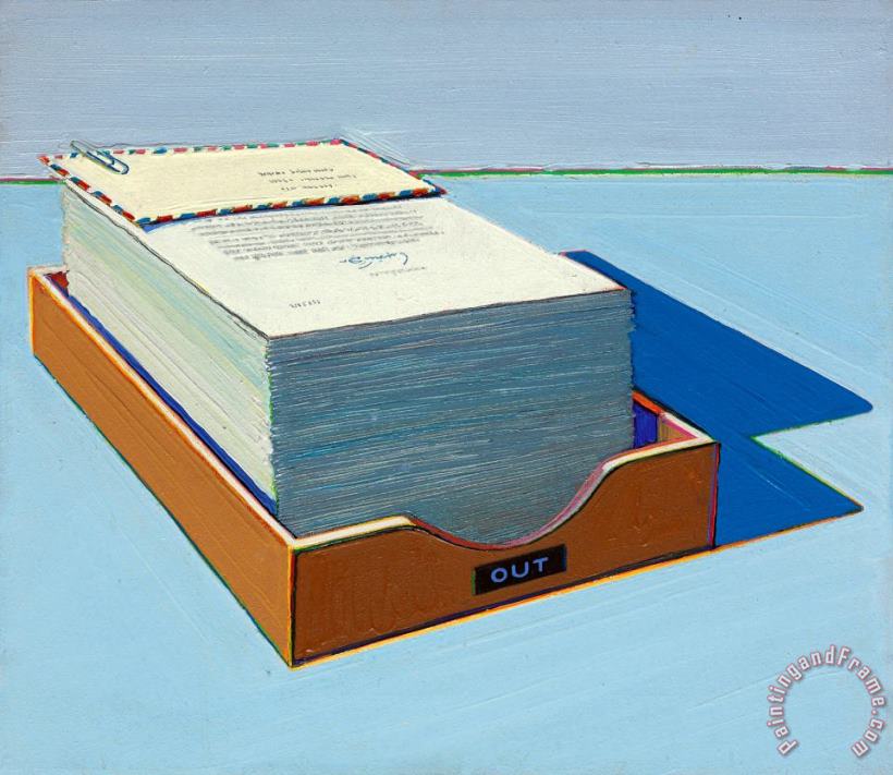 Out Box #1, 1972 painting - Wayne Thiebaud Out Box #1, 1972 Art Print