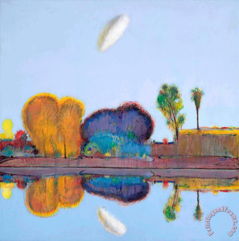 Reflected Landscape, 1968 painting - Wayne Thiebaud Reflected Landscape, 1968 Art Print