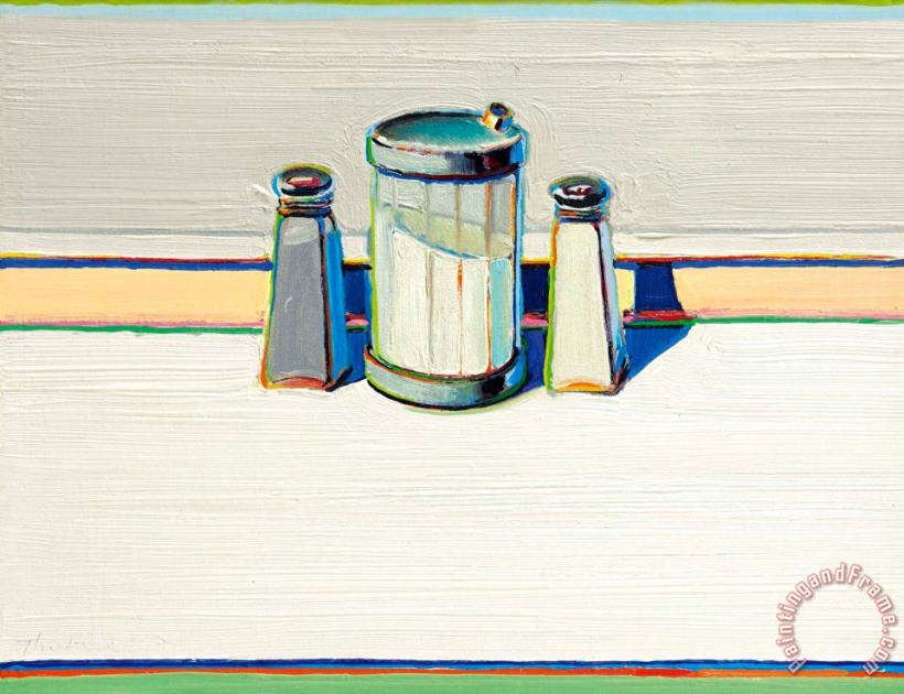 Salt, Sugar And Pepper, 1970 painting - Wayne Thiebaud Salt, Sugar And Pepper, 1970 Art Print