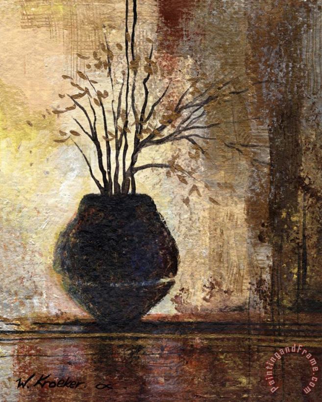 Wendy Kroeker Black Vase Metallic 2 Art Painting