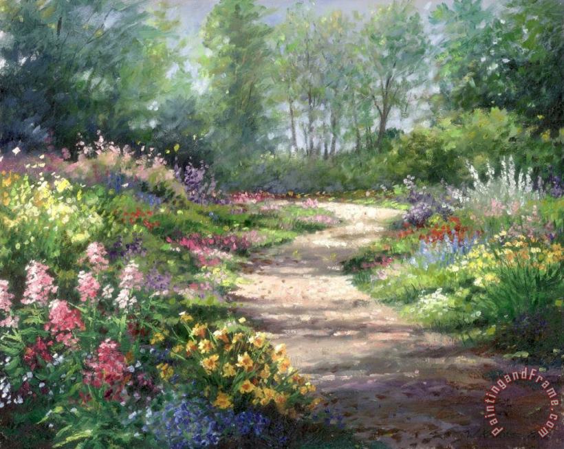 Garden Path painting - Wendy Kroeker Garden Path Art Print