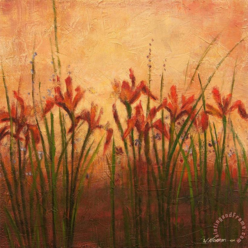 Irises painting - Wendy Kroeker Irises Art Print