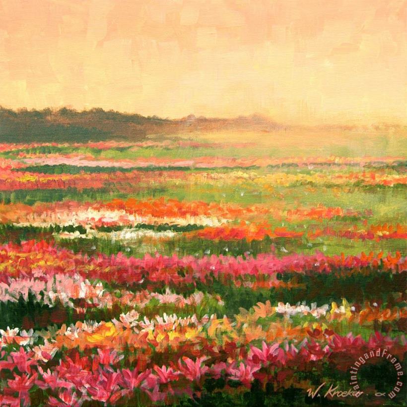 Lily Nook Growing Fields painting - Wendy Kroeker Lily Nook Growing Fields Art Print