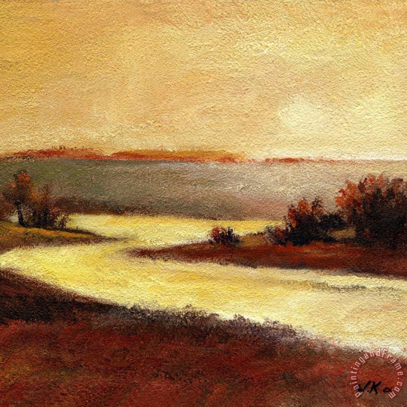 Morris River 2 painting - Wendy Kroeker Morris River 2 Art Print