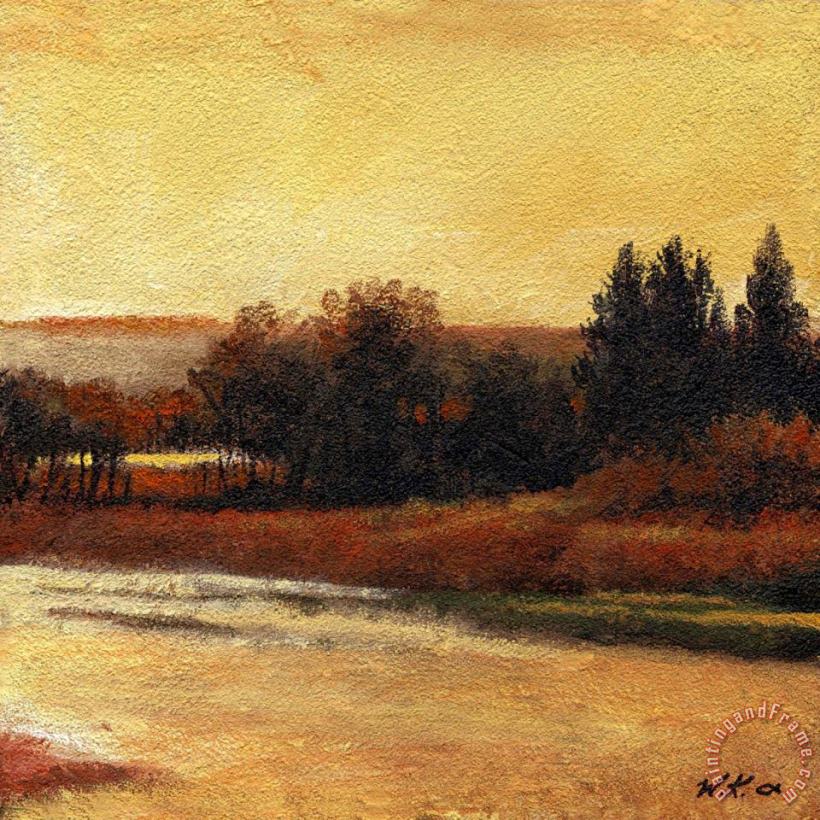 Morris River 3 painting - Wendy Kroeker Morris River 3 Art Print