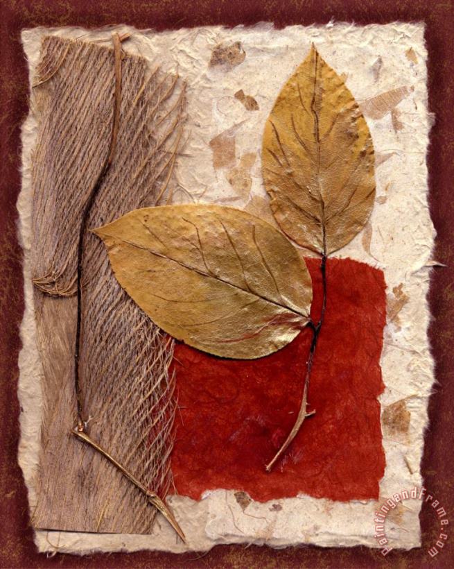 Two Leaves painting - Wendy Kroeker Two Leaves Art Print