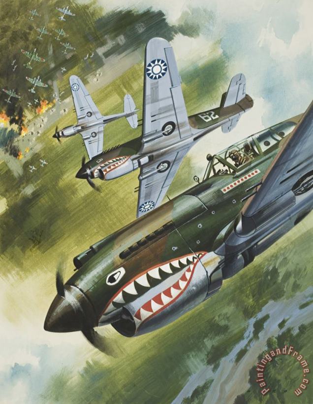 Wilf Hardy Famous Aircraft and their Pilots Art Painting