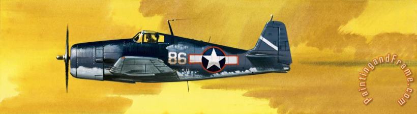 Grumman F6F-3 Hellcat painting - Wilf Hardy Grumman F6F-3 Hellcat Art Print
