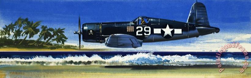  Into the Blue American War planes painting - Wilf Hardy  Into the Blue American War planes Art Print