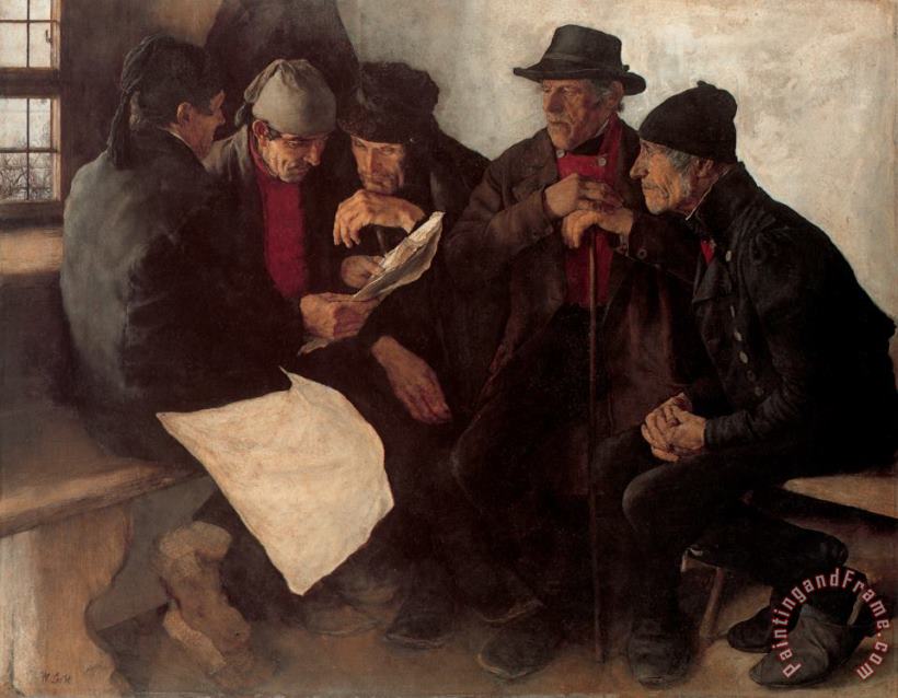 Wilhelm Leibl Village Politicians Art Painting