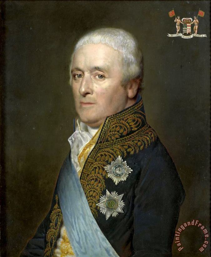 Willem Bartel van der Kooi Portrait of Adriaen Pieter Twent, Count of Rosenburg, Minister of Public Works, Minister of The Interior, Chamberlain of King Louis Napoleon Art Print