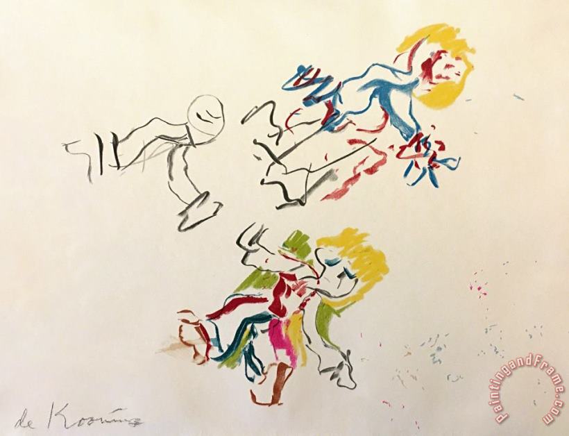 Composition for Lisa, 1984 painting - Willem De Kooning Composition for Lisa, 1984 Art Print