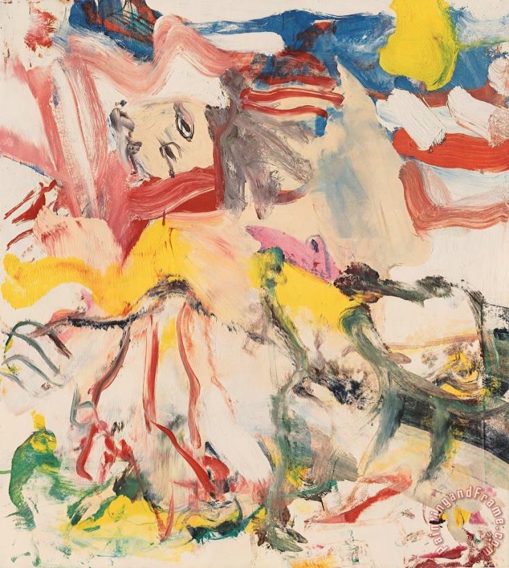 Willem De Kooning Figures in Landscape VI, 1980 Art Painting