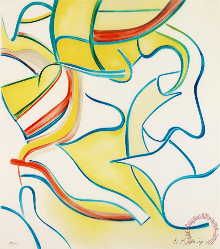 Willem De Kooning Quatre Lithographies, 1986 Art Print