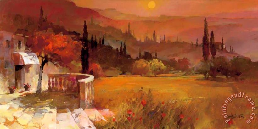willem haenraets Romantic Tuscany I Art Painting