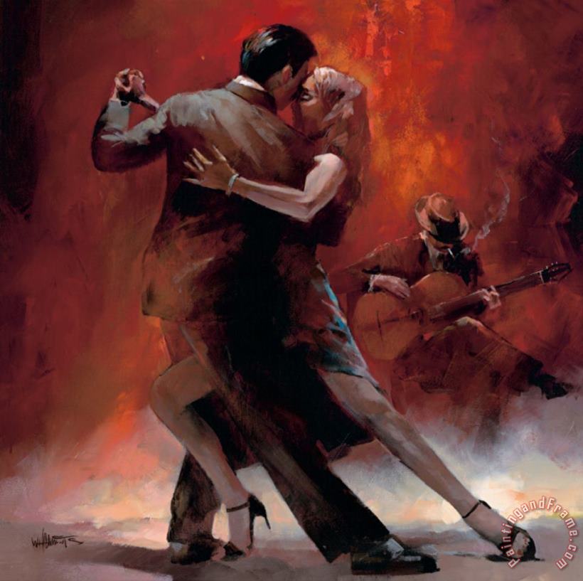 Tango Argentino Ii painting - willem haenraets Tango Argentino Ii Art Print