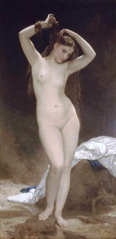 Bather painting - William Adolphe Bouguereau Bather Art Print