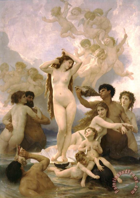 Birth of Venus painting - William Adolphe Bouguereau Birth of Venus Art Print