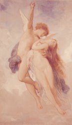 William Adolphe Bouguereau - Cupid and Psyche painting