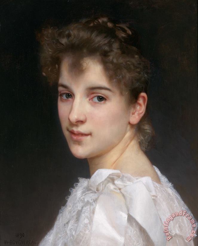 William Adolphe Bouguereau Gabrielle Cot, Daughter of Pierre Auguste Cot Art Print