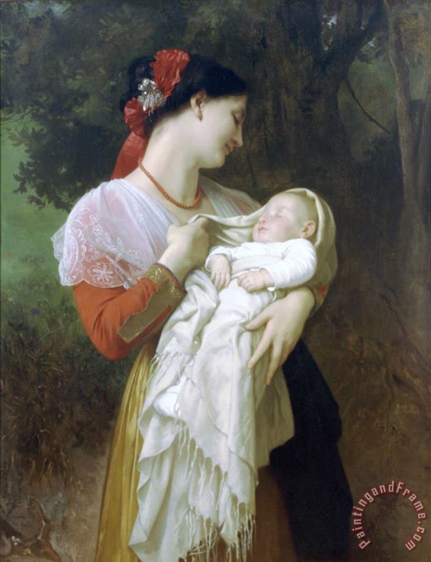 William Adolphe Bouguereau Maternal Admiration Art Painting