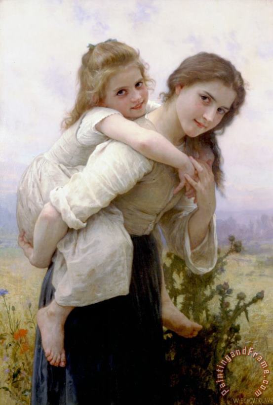 William Adolphe Bouguereau Not Too Much to Carry Art Painting