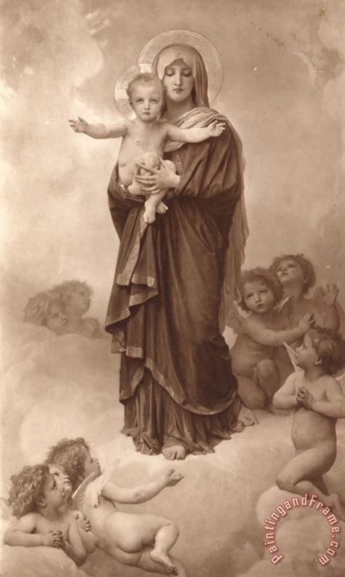 William Adolphe Bouguereau Our Lady of The Angels Art Print