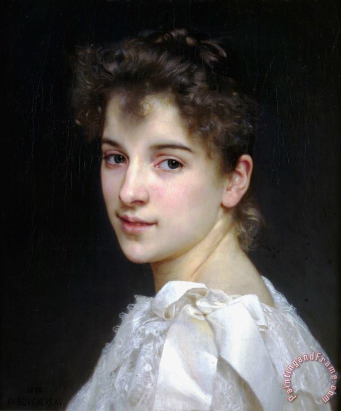 William Adolphe Bouguereau Portrait of Gabrielle Cot Art Print