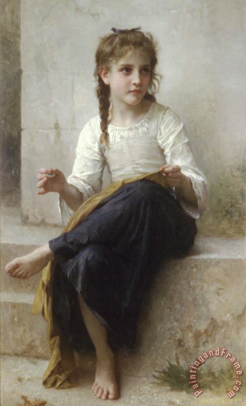 William Adolphe Bouguereau Sewing Art Painting