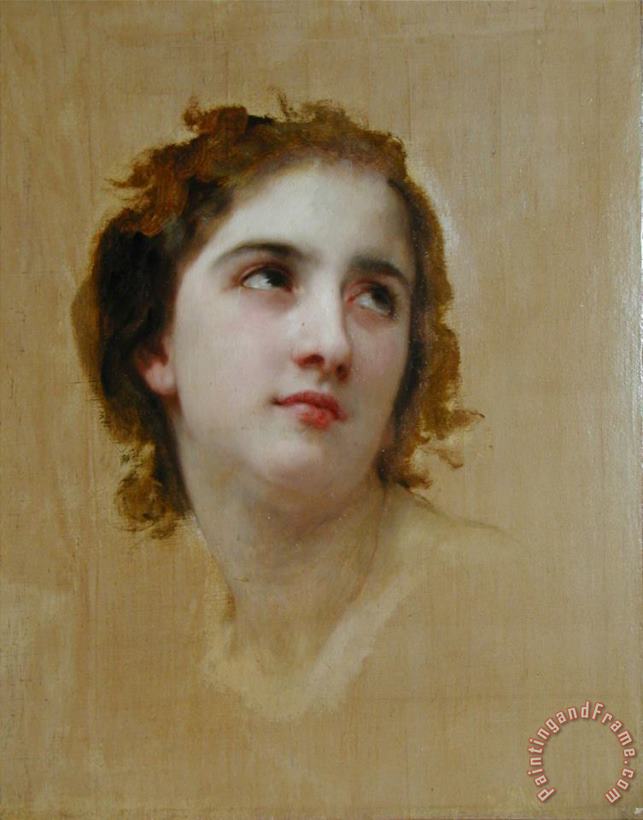 William Adolphe Bouguereau Sketch of a Young Woman Art Print