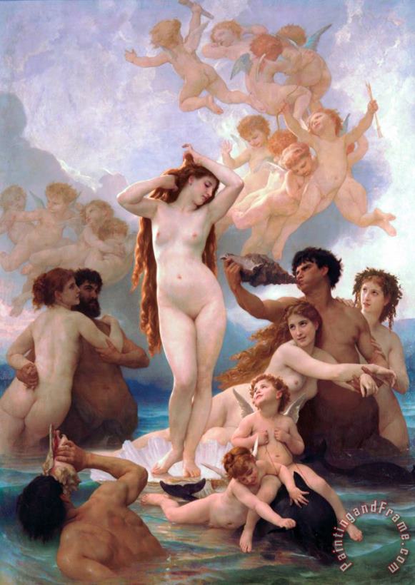 William Adolphe Bouguereau The Birth Of Venus Art Print