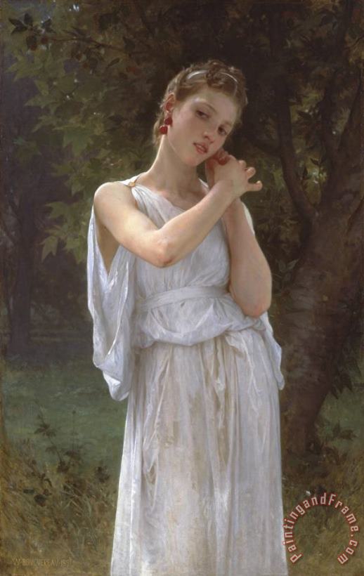 The Earrings painting - William Adolphe Bouguereau The Earrings Art Print