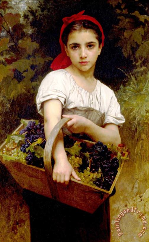 The Grape Picker painting - William Adolphe Bouguereau The Grape Picker Art Print
