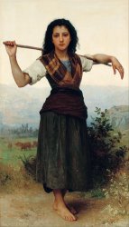 William Adolphe Bouguereau The Little Shepherdess