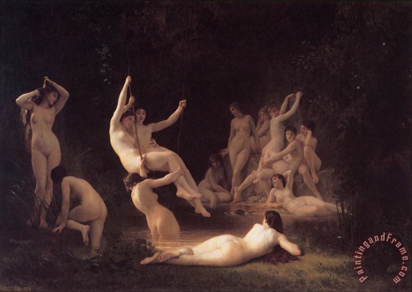 William Adolphe Bouguereau The Nymphaeum Art Painting