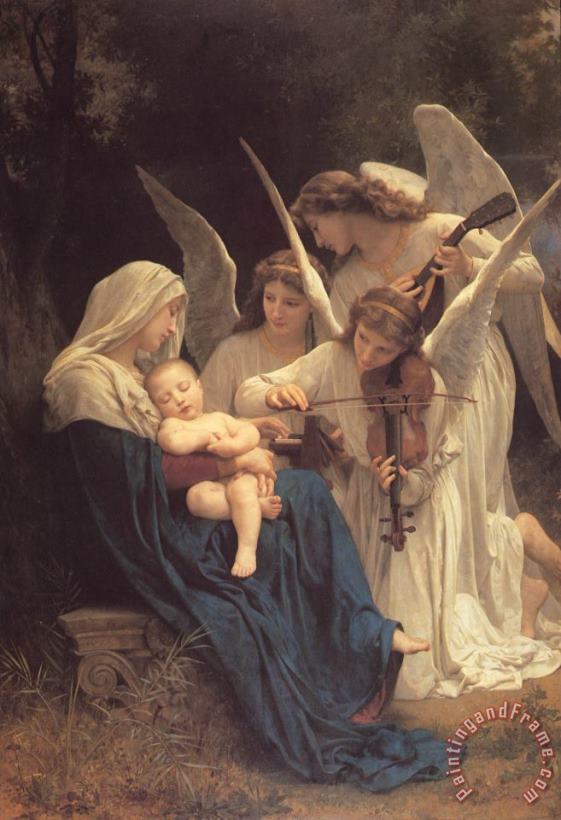 William Adolphe Bouguereau The Virgin with Angels Art Painting